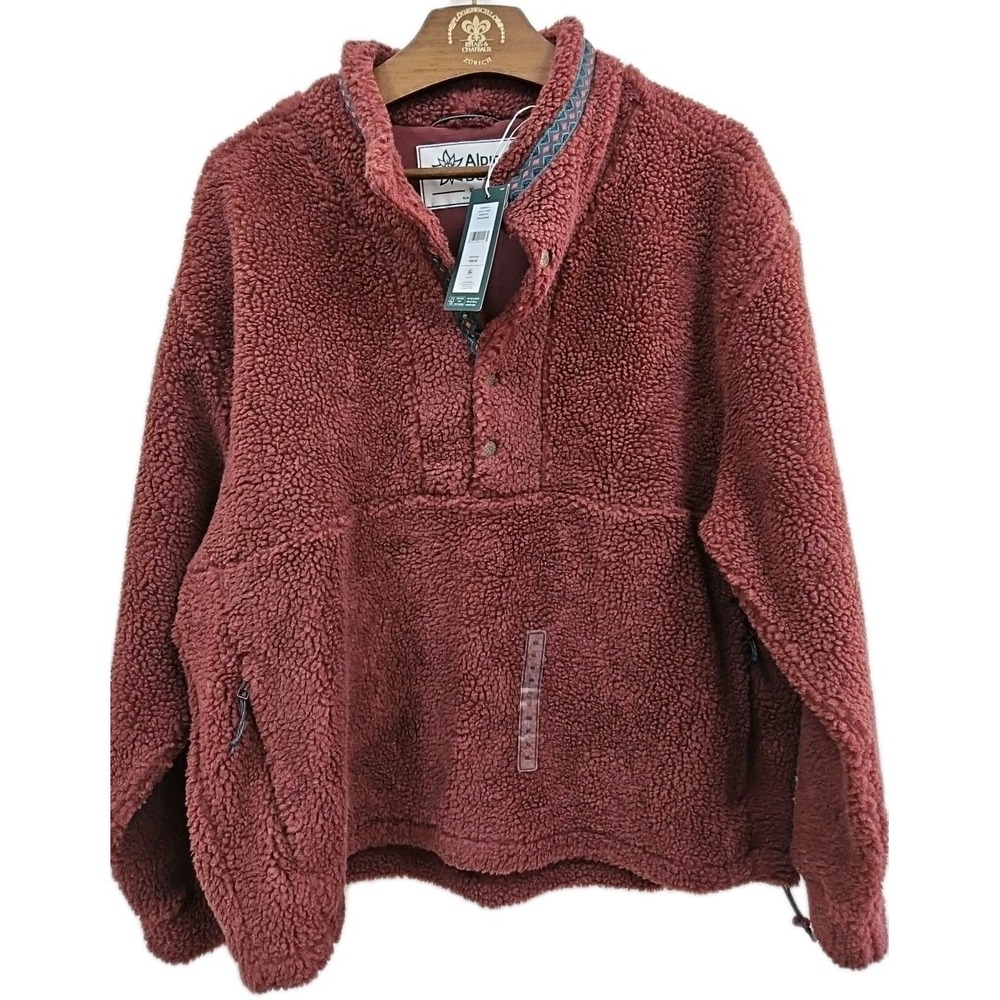 ALPINE DESIGN  1/4 Snap  Sherpa Pullover Size XL  Dark  AUBURN  Womens New Tags